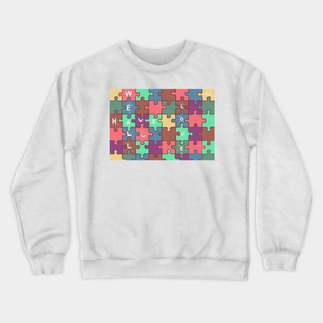 Autism Awareness Design Support Crewneck Sweatshirt by Merchsides